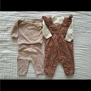 Adorable Baby Outfit Set in Pink and Brown